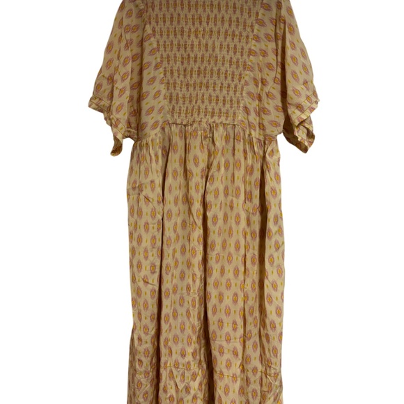 Zara | Women's Boho Smocked Midi Dress - Picture 6 of 10